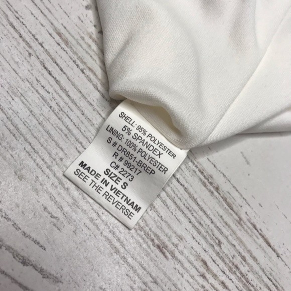 Floral One-Shoulder Ivory Elastic A-Line Mini Dress - Picture 7 of 7